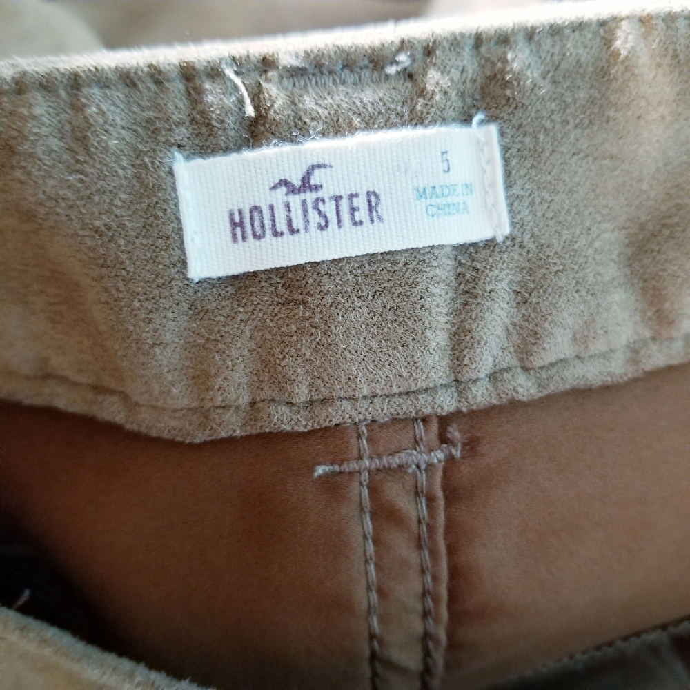 Hollister Tan Faux Suede High Waist Shorts - Picture 11 of 13